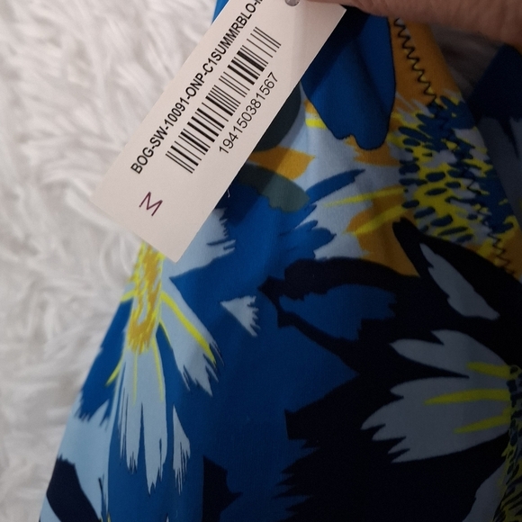 Adore Me Women's Bathing Suit Swimwear One Piece Blue Multi Floral M - Picture 9 of 11